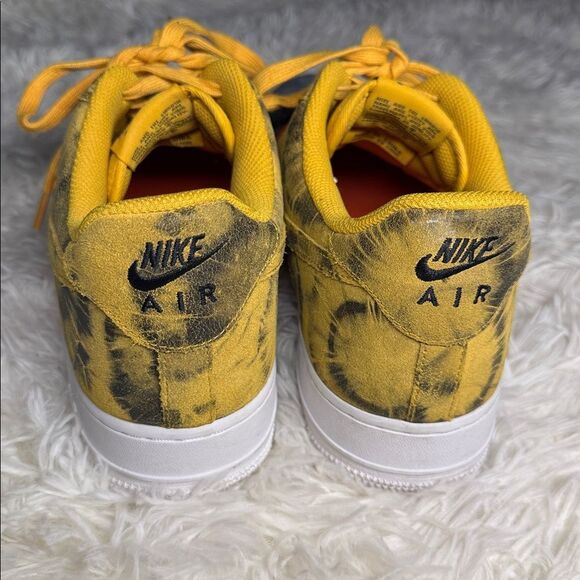 Nike Air Force 1 “07 LV8” dark sulfur Tie Dye - Orange, Yellow, and Gray - Picture 5 of 8